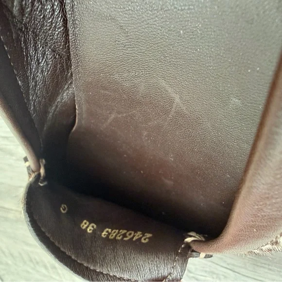 Gucci Brown Leopard Print ponyhair Flats with Gold horsebit - Picture 6 of 7